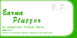 barna plutzer business card